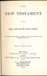 American Bible Union New Testament (Reprint)