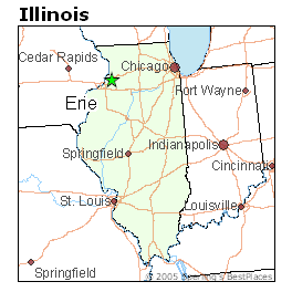 Erie, Illinois. Home base for Clara Babcock 
