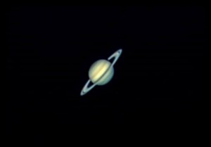 Saturn. The Cassini division in the rings plainly visible. With a 3" refractor 